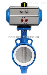 D671FP氣動不銹鋼板四氟對夾蝶閥