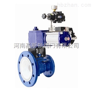 FQ641F46氣動襯氟釜底放料閥、氣動襯氟多功能放料球閥