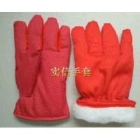 人造毛滴塑棉手套 人造毛防滑膠點(diǎn)棉手套