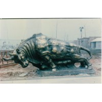 強(qiáng)龍石雕：青石石牛、青石開(kāi)荒牛、石雕石牛