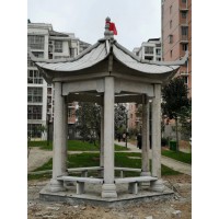 芝麻白石亭、晚霞紅涼亭、青石龍亭、花崗巖廊亭廠家